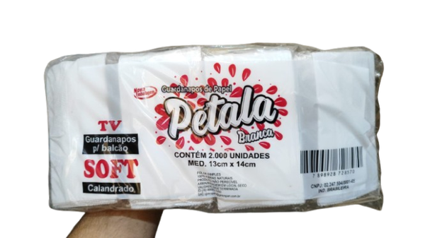 GUARDANAPO PAPEL TV PETALA13X14 PCT 2.000UN 