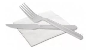 KIT SACHE GARFO FACA GUARDANAPO MAC PCT 50UN BRANCO