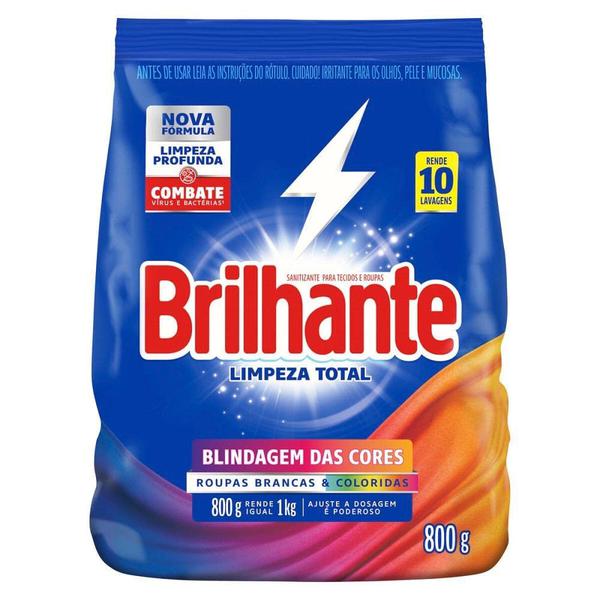 LAVA ROUPAS EM PO BRILHANTE PCT 800GR 