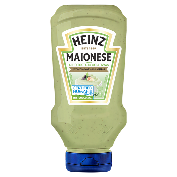 MAIONESE HEINZ FR 215GR ALHO COM ERVAS 