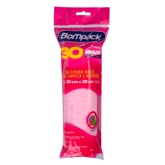 PANO MULTIUSO BOMPACK RL 30UN ROSA
