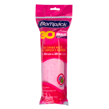 PANO MULTIUSO BOMPACK RL 30UN ROSA