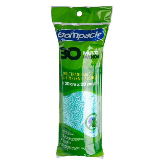 PANO MULTIUSO BOMPACK RL 30UN VERDE