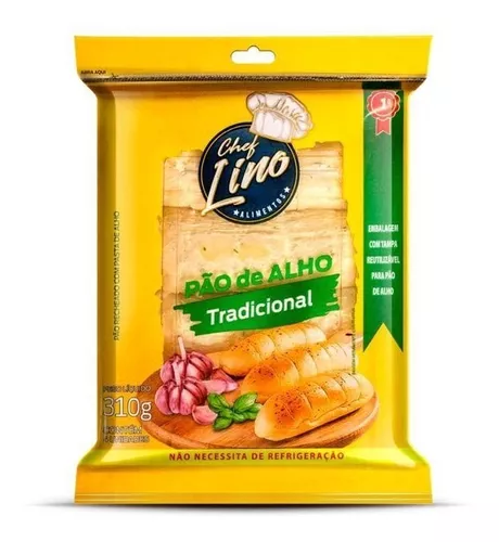 PAO DE ALHO CHEF LINO PCT 350GR TRADICIONAL