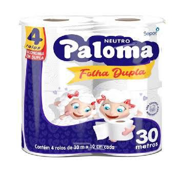 PAPEL HIGIENICO FOLHA DUPLA PALOMA PCT 4X30MT 