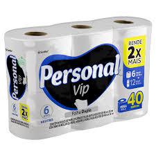 PAPEL HIGIENICO FOLHA DUPLA PERSONAL VIP PCT 6X40MT 