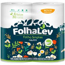 PAPEL HIGIENICO FOLHA SIMPLES FOLHALEV PCT 4X30MT 
