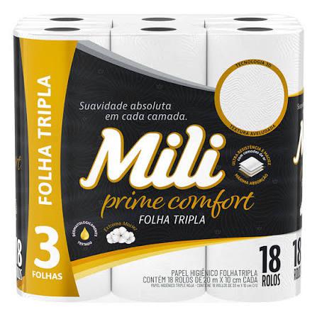 PAPEL HIGIENICO FOLHA TRIPLA MILI PCT 18X20MT 