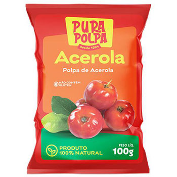 POLPA FRUTA PURA POLPA PCT 100GR ACEROLA