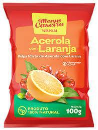 POLPA FRUTA PURA POLPA PCT 100GR ACEROLA E LARANJA