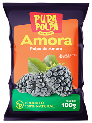 POLPA FRUTA PURA POLPA PCT 100GR AMORA
