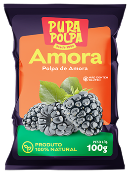 POLPA FRUTA PURA POLPA PCT 100GR AMORA