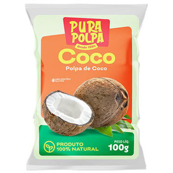 POLPA FRUTA PURA POLPA PCT 100GR COCO