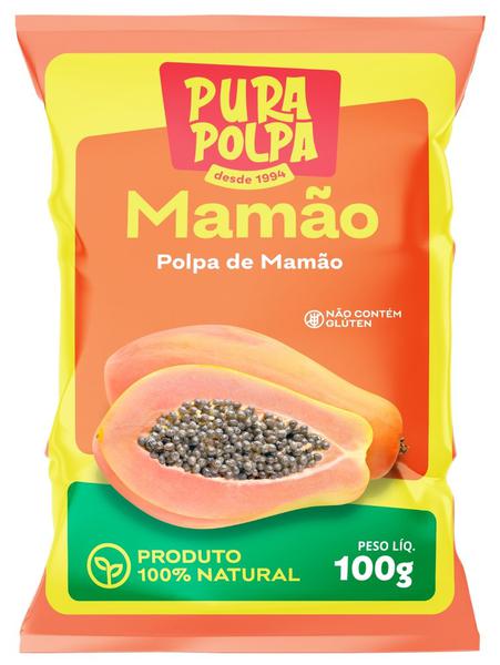 POLPA FRUTA PURA POLPA PCT 100GR MAMAO