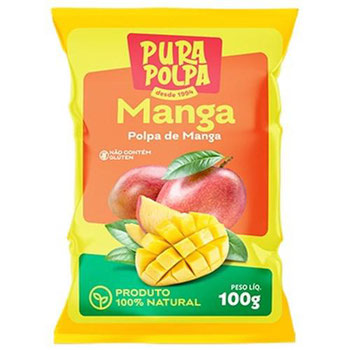 POLPA FRUTA PURA POLPA PCT 100GR MANGA