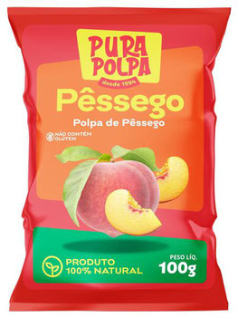 POLPA FRUTA PURA POLPA PCT 100GR PESSEGO