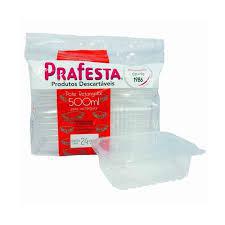 POTE QUADRADO 0500ML PRAFESTA PCT 20UN 