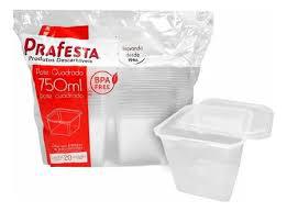 POTE QUADRADO 0750ML PRAFESTA PCT 20UN 