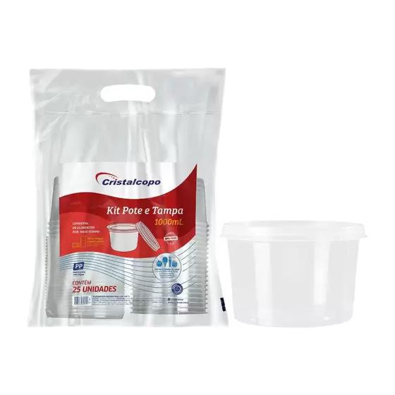 POTE REDONDO 1.000ML CRISTALCOPO PCT 25UN 