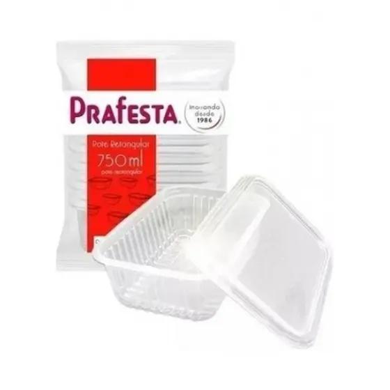 POTE RETANGULAR 0750ML PRAFESTA PCT 24UN 