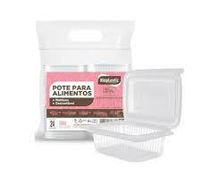 POTE RETANGULAR 1.000ML RIOPLASTIC PCT 24UN 