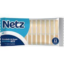 PRENDEDOR DE ROUPA MADEIRA NETZ PCT 12UN 