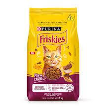 RACAO PARA GATO FRISKIES PCT 1KG ADULTOS CASTRADOS CARNE 