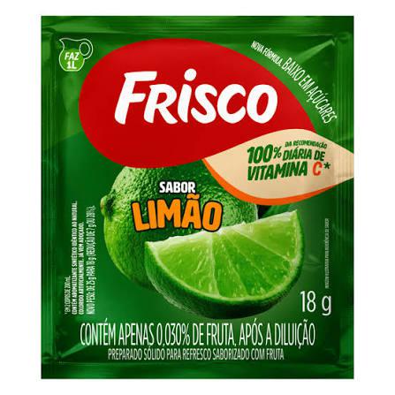 REFRESCO EM PO FRISCO PCT 018GR LIMAO