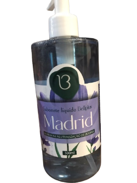 SABONETE LIQUIDO BELLPLUS VALVULA 500ML MADRID NEUTRALIZA ODORES