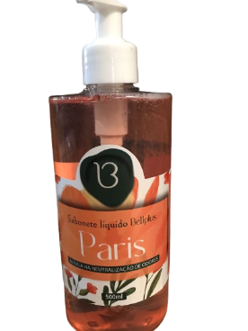 SABONETE LIQUIDO BELLPLUS VALVULA 500ML PARIS NEUTRALIZA ODORES