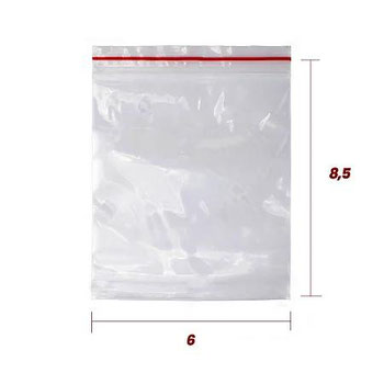 SACO HERMETICO ZIP VABENE 06X08.5 PCT 100UN 