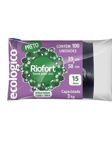 SACO LIXO AZUL 015 LT RIOFORT BOB 100UN 