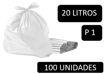 SACO LIXO BRANCO 020LT STIP P1 PCT 100UN 