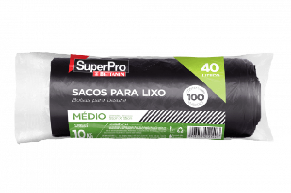 SACO LIXO PRETO 040LT BETTANIN BOB 100UN 