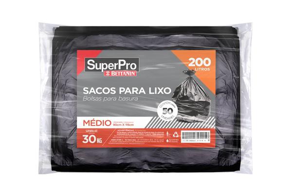 SACO LIXO PRETO 200LT BETTANIN PCT 50UN 