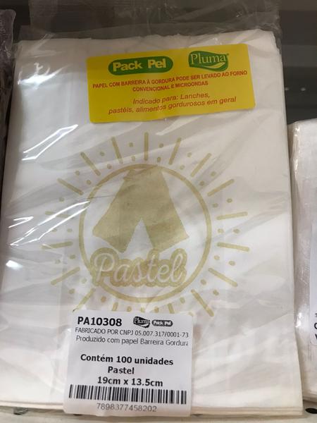 SACO PAPEL PASTEL 19X13.5CM PLUMA PCT 100UN 