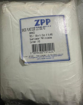 SACO PLASTICO PARA LANCHE LEITOSO 18X15 PCT 1KG 