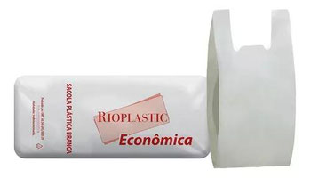 SACOLA PLASTICA 30X40 RIOPLASTIC BRANCA PCT 1.000UN 
