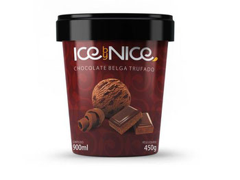 SORVETE ICE BY NICE PT 900ML CHOCOLATE TRUFADO 