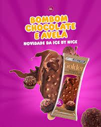 SORVETE PALITO ICE BY NICE GOLDEN 90GR BOMBOM CHOCOLATE AVELA