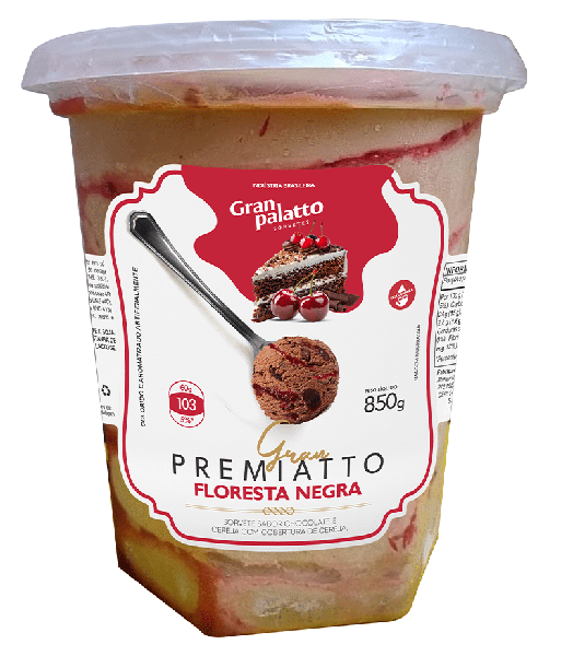 SORVETE PREMIATTO PT 850GR. FLORESTA NEGRA 