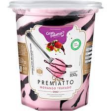 SORVETE PREMIATTO PT 850GR MORANGO TRUFADO 