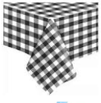 TOALHA PEROLIZADA 78X78 PCT 10UN XADREZ PRETA