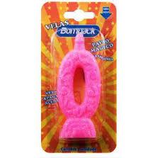 VELA ANIVERSARIO BOMPACK NUMERO 0 ROSA
