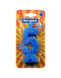 VELA ANIVERSARIO BOMPACK NUMERO 3 AZUL