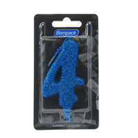 VELA ANIVERSARIO BOMPACK NUMERO 4 AZUL