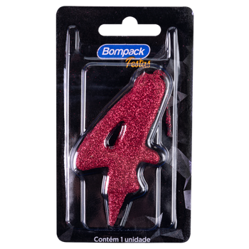 VELA ANIVERSARIO BOMPACK NUMERO 4 ROSA