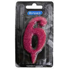 VELA ANIVERSARIO BOMPACK NUMERO 6 ROSA