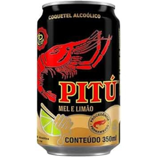AGUARDENTE PITU 350ML LIMAO E MEL