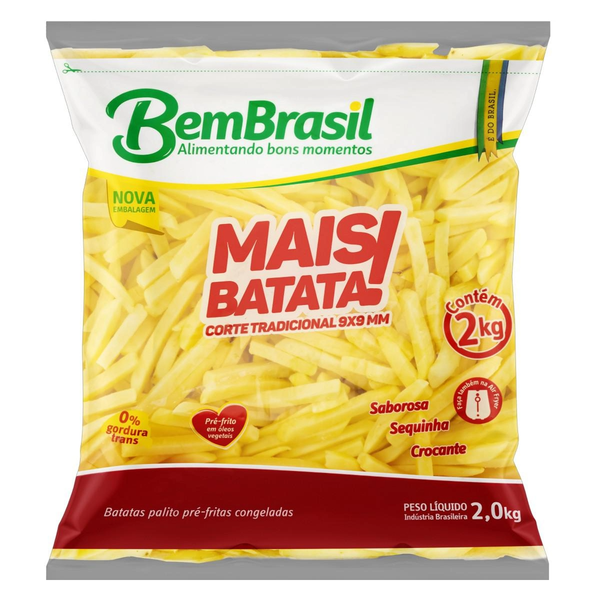 BATATA PRE FRITA MAIS BATATA 2KG PALITO